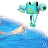 Maxbell Baby Swim Flotation Vest Toddlers Swim Float Vest Green Dinosaur