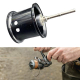 Maxbell Fishing Reel Spool Aluminum Lightweight Baitcasting Reel Spool for cc80 CR80 Black