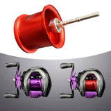 Maxbell Fishing Reel Spool Aluminum Lightweight Baitcasting Reel Spool for cc80 CR80 Red