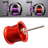Maxbell Fishing Reel Spool Aluminum Lightweight Baitcasting Reel Spool for cc80 CR80 Red