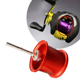 Maxbell Fishing Reel Spool Aluminum Lightweight Baitcasting Reel Spool for cc80 CR80 Red