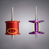 Maxbell Fishing Reel Spool Aluminum Lightweight Baitcasting Reel Spool for cc80 CR80 Red