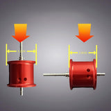 Maxbell Fishing Reel Spool Aluminum Lightweight Baitcasting Reel Spool for cc80 CR80 Red