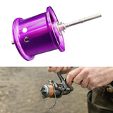 Maxbell Fishing Reel Spool Aluminum Lightweight Baitcasting Reel Spool for cc80 CR80 Purple