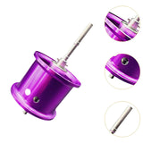 Maxbell Fishing Reel Spool Aluminum Lightweight Baitcasting Reel Spool for cc80 CR80 Purple