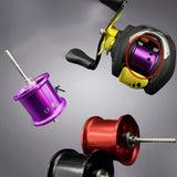 Maxbell Fishing Reel Spool Aluminum Lightweight Baitcasting Reel Spool for cc80 CR80 Purple