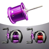 Maxbell Fishing Reel Spool Aluminum Lightweight Baitcasting Reel Spool for cc80 CR80 Purple