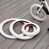 Maxbell Bike Outer Tire Heavy Duty Good Water Drainage Parts Easy Installation White 12 Inch