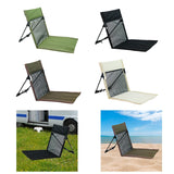 Maxbell Camping Floor Chair Stadium Chair Foldable Cushion for Traveling Yard Picnic Green