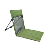Maxbell Camping Floor Chair Stadium Chair Foldable Cushion for Traveling Yard Picnic Green