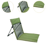 Maxbell Camping Floor Chair Stadium Chair Foldable Cushion for Traveling Yard Picnic Green