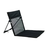 Maxbell Camping Floor Chair Stadium Chair Foldable Cushion for Traveling Yard Picnic Black