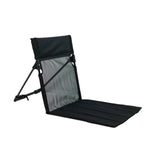 Maxbell Camping Floor Chair Stadium Chair Foldable Cushion for Traveling Yard Picnic Black