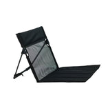 Maxbell Camping Floor Chair Stadium Chair Foldable Cushion for Traveling Yard Picnic Black