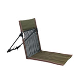 Maxbell Camping Floor Chair Stadium Chair Foldable Cushion for Traveling Yard Picnic Dark Green