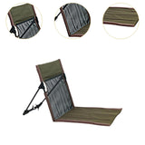 Maxbell Camping Floor Chair Stadium Chair Foldable Cushion for Traveling Yard Picnic Dark Green