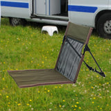 Maxbell Camping Floor Chair Stadium Chair Foldable Cushion for Traveling Yard Picnic Dark Green