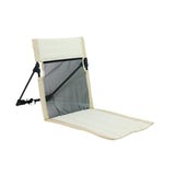 Maxbell Camping Floor Chair Stadium Chair Foldable Cushion for Traveling Yard Picnic White