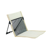 Maxbell Camping Floor Chair Stadium Chair Foldable Cushion for Traveling Yard Picnic White