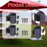 Maxbell 2Pcs Patio Umbrella Holder Deck Umbrella Mount for Beach Deck Railing Garden