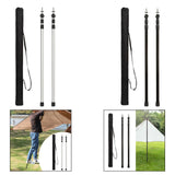 Maxbell Tent Poles Tent Accessories Universal Awning Poles for Hiking Garden Camping Silver