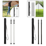 Maxbell Tent Poles Tent Accessories Universal Awning Poles for Hiking Garden Camping Silver