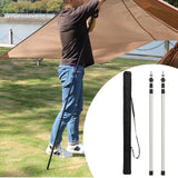 Maxbell Tent Poles Tent Accessories Universal Awning Poles for Hiking Garden Camping Silver