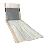 Maxbell Portable Folding Camping Chair Compact Sturdy Wear Resistant Mesh Lawn Chair Beige White