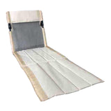 Maxbell Portable Folding Camping Chair Compact Sturdy Wear Resistant Mesh Lawn Chair Beige White