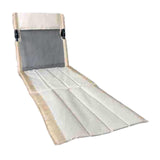 Maxbell Portable Folding Camping Chair Compact Sturdy Wear Resistant Mesh Lawn Chair Beige White