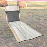 Maxbell Portable Folding Camping Chair Compact Sturdy Wear Resistant Mesh Lawn Chair Beige White