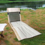 Maxbell Portable Folding Camping Chair Compact Sturdy Wear Resistant Mesh Lawn Chair Beige White