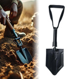 Maxbell Garden Shovel Weeding Tool Portable with Gear Hand Shovel for Farm Lawn Yard black