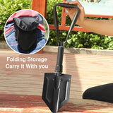 Maxbell Garden Shovel Weeding Tool Portable with Gear Hand Shovel for Farm Lawn Yard black