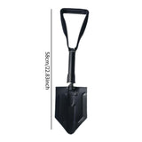 Maxbell Garden Shovel Weeding Tool Portable with Gear Hand Shovel for Farm Lawn Yard black