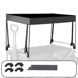 Maxbell Awning Canopy Portable Wagon Sun Shade Cover for 8inch Camping Carts Camping black