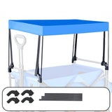 Maxbell Awning Canopy Portable Wagon Sun Shade Cover for 8inch Camping Carts Camping blue
