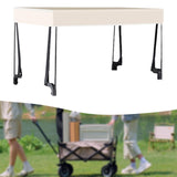 Maxbell Awning Canopy Portable Wagon Sun Shade Cover for 8inch Camping Carts Camping white