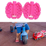 Maxbell 2Pcs Kids Bike Pedals Boys Girls Upgraded Parts Toddler Tricycle Foot Pedals Pink