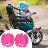 Maxbell 2Pcs Kids Bike Pedals Boys Girls Upgraded Parts Toddler Tricycle Foot Pedals Pink
