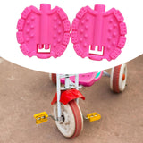 Maxbell 2Pcs Kids Bike Pedals Boys Girls Upgraded Parts Toddler Tricycle Foot Pedals Pink