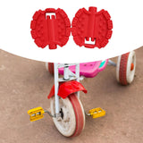 Maxbell 2Pcs Kids Bike Pedals Boys Girls Upgraded Parts Toddler Tricycle Foot Pedals Red