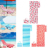 Maxbell Beach Chair Cover Soft Practical Lounge Chair Cover for Travel Summer Garden pink