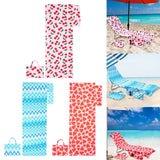 Maxbell Beach Chair Cover Soft Practical Lounge Chair Cover for Travel Summer Garden pink