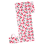 Maxbell Beach Chair Cover Soft Practical Lounge Chair Cover for Travel Summer Garden pink