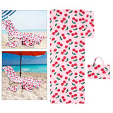 Maxbell Beach Chair Cover Soft Practical Lounge Chair Cover for Travel Summer Garden pink