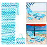 Maxbell Beach Chair Cover Soft Practical Lounge Chair Cover for Travel Summer Garden blue