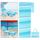 Maxbell Beach Chair Cover Soft Practical Lounge Chair Cover for Travel Summer Garden blue