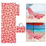 Maxbell Beach Chair Cover Soft Practical Lounge Chair Cover for Travel Summer Garden red