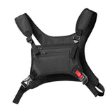 Maxbell Chest Rig Bag Holder Streetwear Utility Front Pack for Cycling Picnic Hiking black